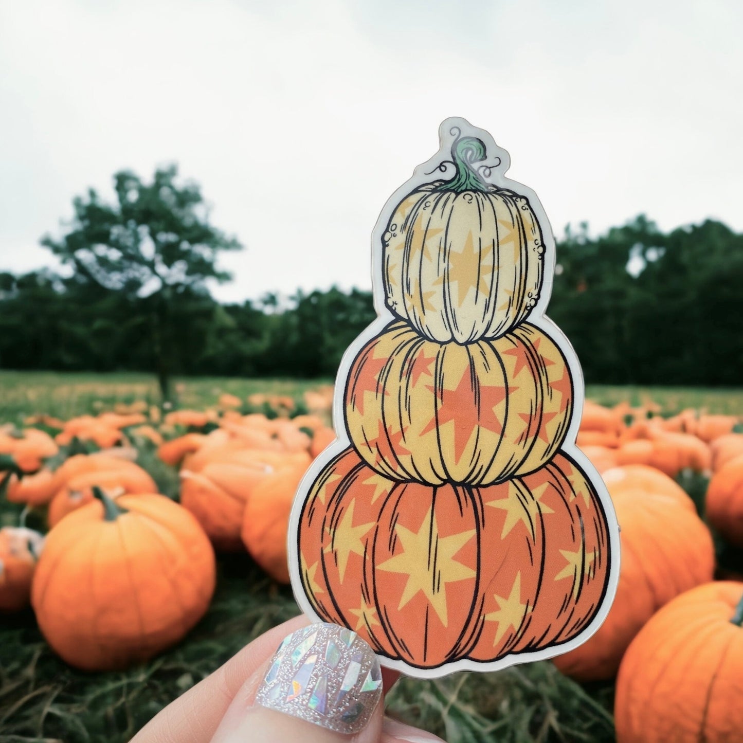 Stacked Pumpkins Sticker