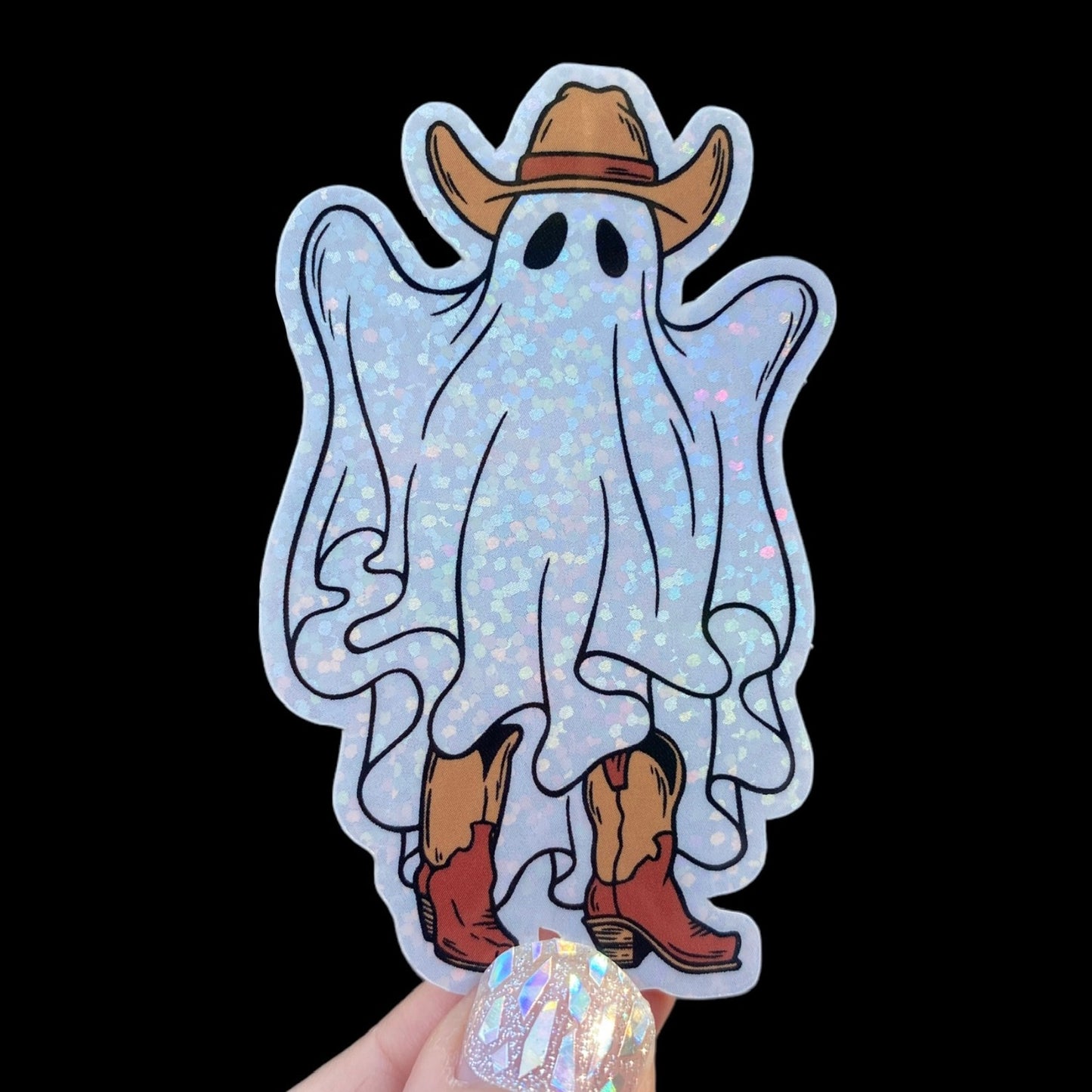 Boo-Yaw Glitter Sticker