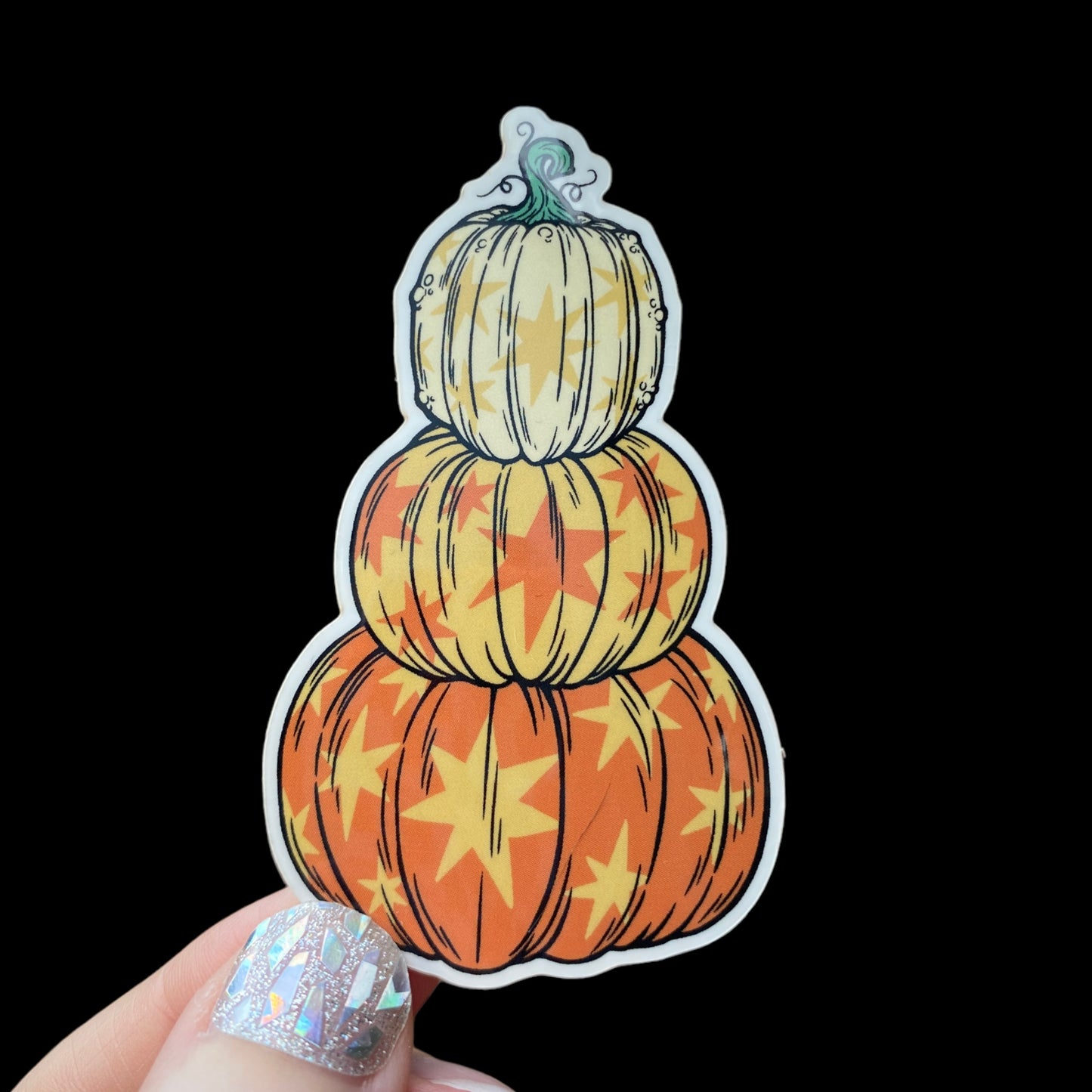 Stacked Pumpkins Sticker